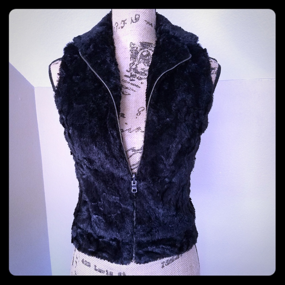 Armani Exchang faux fur vest